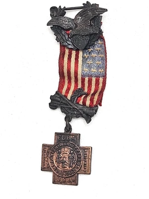 1902 GUERRA HISPANOAMERICANA PUERTO RICO VETERINARIO Premio Decoración Medalla Ficha Foto 1 de 4