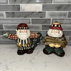 Debbie Mumm ~ Woodland Santa ~ handbemalt ~ Zucker & Milchkännchen Set von Sakura ~ EUC! - Bild 1 von 16