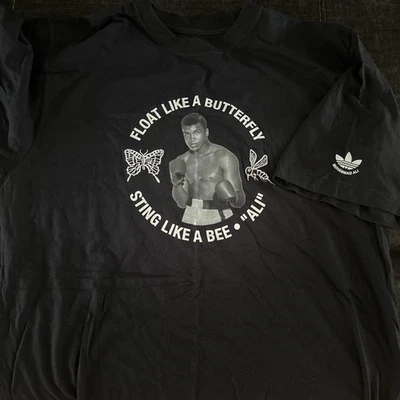 复古 Adidas Originals x Muhammad Ali Collection T 恤 XL 罕见 — 第 1/4 张图片