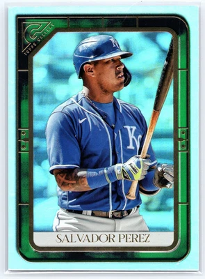 2021 Topps Gallery #78 Salvador Perez Green Foil #'d/125 - Image 1 of 2