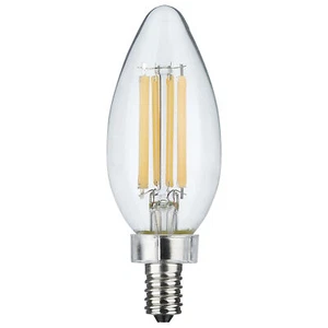 LED Dimmable Filament Candle 8W =75W Candelabra E12 C11 Clear 5000K Natural - Picture 1 of 10