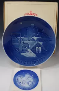 BING AND GRONDAHL JULE 1977 NATALE ANNUALE PIATTO DA COLLEZIONE NUOVO CON SCATOLA - Foto 1 di 7