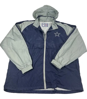 Logo Atlético Dallas Vaquero Chaqueta de Pista Para Hombres Grande Azul Día del Juego Cremallera Completa De Colección Foto 1 de 4