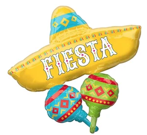 Globo Sombrero Giant Fiesta, 31 pulgadas ~ Decoraciones Español Mexicano Fiesta de Cumpleaños - Imagen 1 de 6