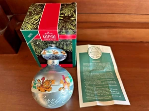 1990 Hallmark Ornamento Patinaje Garfield 3" Bola... Árbol de Navidad - Imagen 1 de 6