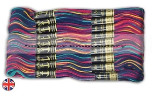 12 Multi Colour Anchor Cross Stitch Skeins 100% Cotton Embroidery Floss Threads - Picture 1 of 10