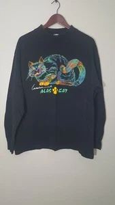 Vintage Rainbow Cat Alas Cat Rollkragen Langarmshirt Größe L siehe Maße - Bild 1 von 5