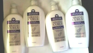 4 x Aussie Miracle Curls Leave In Detangling Milk W Coconut Jojoba Oil 6.7oz - Picture 1 of 3
