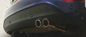 Ford Fiesta Twin Tailpipe 3" Staggered Quality Exhaust Tailpipe Custom Stainless - Picture 1 of 7