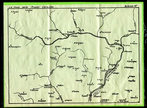 mappa su lucido 1 GUERRA MONDIALE - schizzo n. 13 - LA ZONA PREALPI CARNICHE - Imagen 1 de 1
