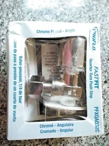 PROFLO PFXQAQ32 FastFit 5/8" Push x 3/8" OD Angle Stop Quarter 1/4" Turn - Picture 1 of 4