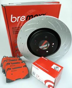 BREMBO pads & BREMAXX slotted disc brake rotors FRONT for Lancer EVO 5 6 7 8 9