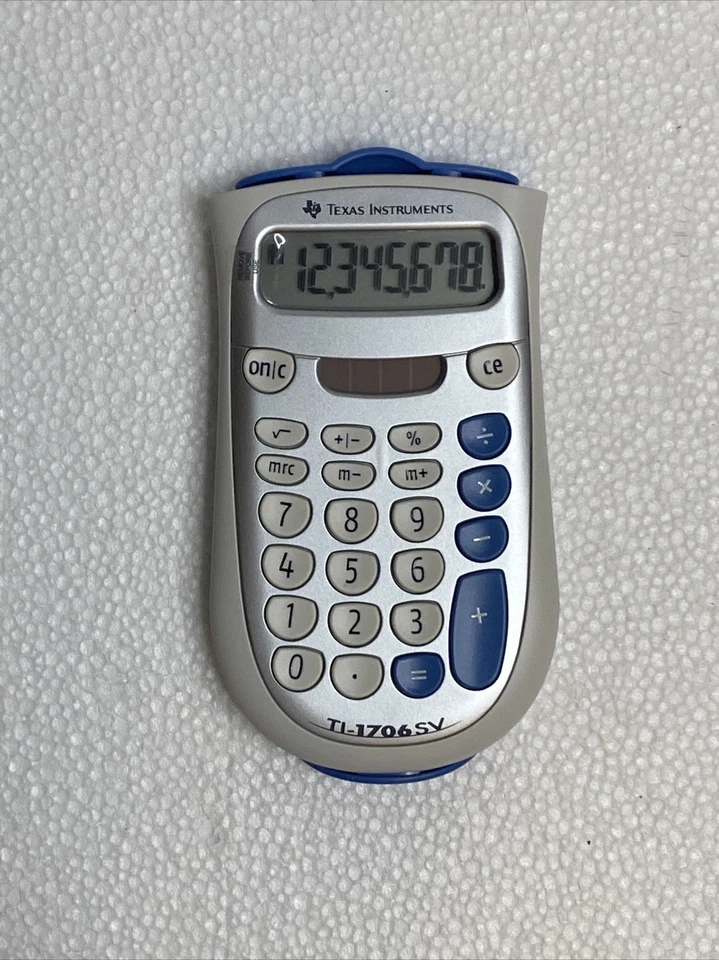 Texas Instruments TI-1706 SV Handheld Dual Power 8 Digit Calculator - Image 1 of 1