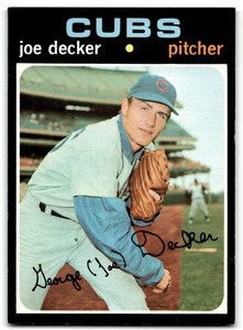 1971 Topps Baseball Joe Decker Rookie Chicago Cubs #98