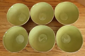 Crate & Barrel Marin Green Soup Cereal Bowls 6" Set of 6 - Picture 1 of 12