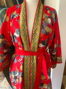 Shirokiya Silk Robe - Made in Japan - 60s - Japanese Silk Robe / Kimono - L - Bild 1 von 15