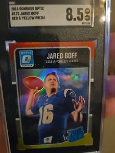 2016 Donruss Optic - Rated Rookie Red and Yellow #172 Jared Goff (RC) SGC 8.5!!! - Picture 1 of 3