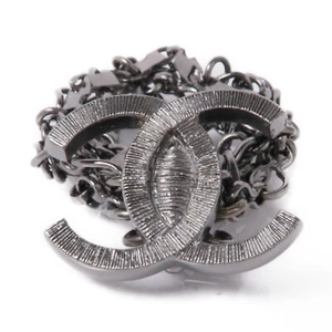 CHANEL CC Ring Metal Gray US#6.5 - Picture 1 of 9