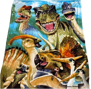 Manta polar dinosaurio 47" x 63" pulgadas por Tío Jerry's T's T-Rex - Imagen 1 de 11