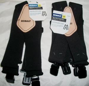 Lot of 2 Kobalt Black Work Suspenders Heavy Duty Poly Webbing Adjustable Straps - Picture 1 of 3