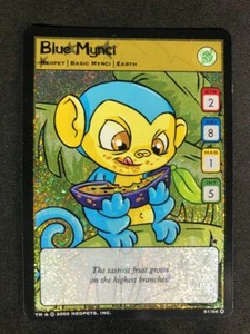 Neopets TCG Blue Mynci S1/S6 Base Set Basic Holo Foil Rare - Picture 1 of 2