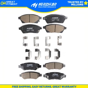 Front and Rear Ceramic Brake Pad Kit with Hardware for 2010-2016 Cadillac SRX - Picture 1 of 2