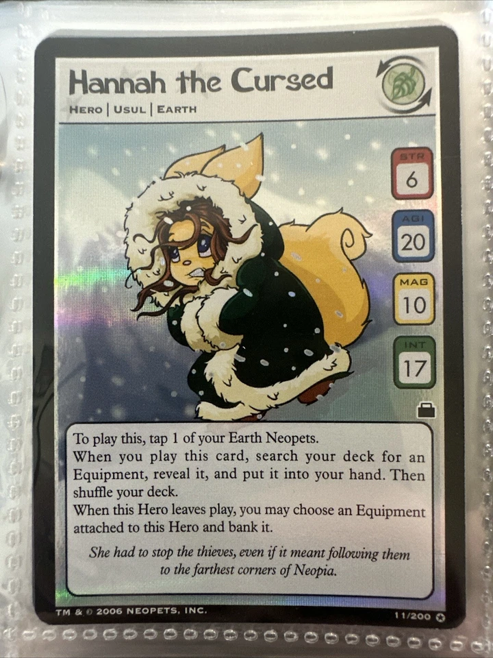 Hannah the Cursed Holo Hannah and the Ice Caves 11/200 2006 Neopets TCG Card - Image 1 of 1
