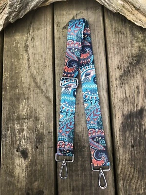 NUEVO BOLSO BANDOLERA AJUSTABLE BOHO ESTAMPADO PAISLEY BANDOLERA MONEDERO CORREA DE REPUESTO Foto 1 de 2