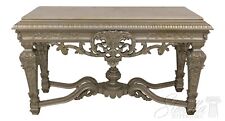 58645EC: Continental Design Silver Decorated Marble Top Console