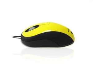 Accuratus Image - USB Full Size Glossy Finish Computer Mouse - Yellow - Picture 1 of 3