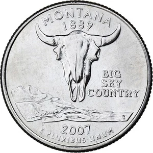 [#396650] United States, Quarter, Quarter Dollar, 2007, Denver, Montana 1889 - Picture 1 of 2