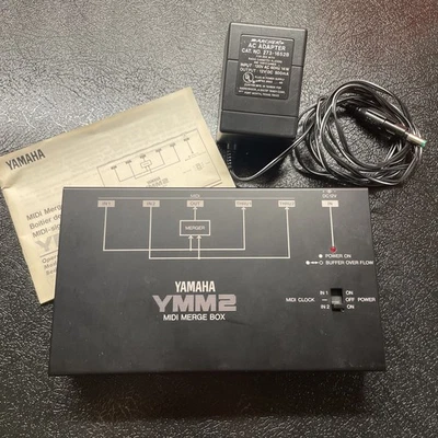Yamaha YMM2 Midi Merge Box - 80's Vintage - includes power supply and manual - Image 1 of 4