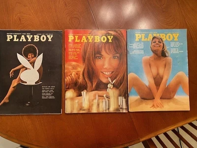 Vintage Playboy Mag. lot of 3 Oct'71, May'72,Aug'73 detacted Centerfolds Foto 1 de 4