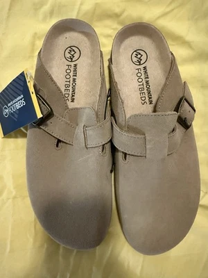 Cliffs by White Mountain Billie FootBeds Suede Leather Comfy Clog Shoes Size 8 - Image 1 of 4