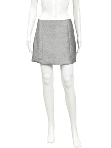 Excellent BEC AND BRIDGE Women's Silver Mini Skirt Size 10 - Chic Style - Picture 1 of 3