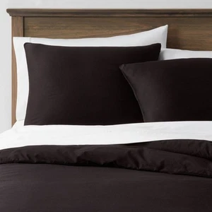 Threshold Duvet Cover Set 100% Cotton Sateen Solid 250TC - Picture 1 of 36