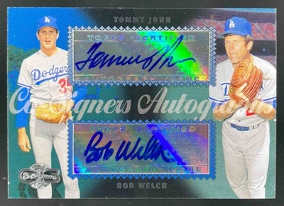 Tommy John Bob Welch 2006 Topps Co-Signers Dual Auto #CS-58 Dodgers - Image 1 of 4