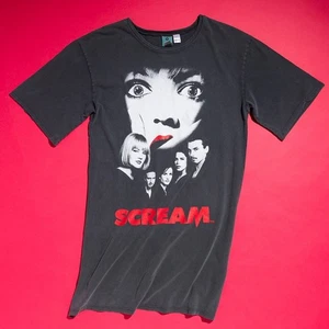 Official Scream Movie Poster Vintage Wash Charcoal T-Shirt Dress : L,XXL,XS - Picture 1 of 4