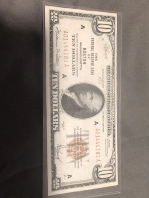 1929 $10 Chicago CRISP/ Federal Reserve Bank Note! - Image 1 of 2