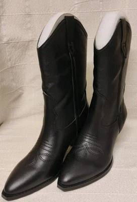 Botas vaqueras occidentales para mujer GUESS de cuero negro talla 9 1/2 M - 102 Foto 1 de 4