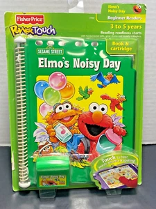 Fisher Price Power Touch Book and Cartridge Elmos Noisy Day Beginner Readers New - Picture 1 of 3