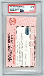 Boleto del Manchester United Leeds 1995 David Beckham debut en la Premier League PSA - Imagen 1 de 2