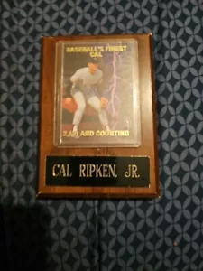 CAL RIPKEN JR WOOD WALL PLAQUE- BASEBALL'S FINEST CAL- 2,131 AND COUNTING - Picture 1 of 2