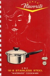 Flavortie Pentole Senza Acqua 1963 Libro Pentole Acciaio Inox Manici Bachelite - Foto 1 di 3