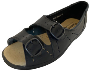 Padders Tide Sandals Women's Open Toe Black With Two Buckle Straps UK 5 NEW