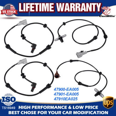 4 X Sensor de velocidad de rueda ABS delantero trasero L & R para Nissan XTERRA 2005 2006 2007 tracción trasera Foto 1 de 4