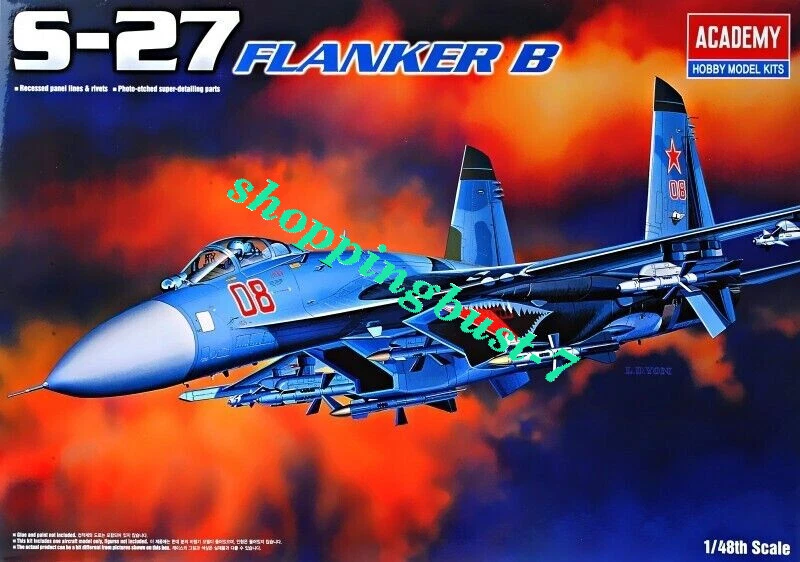 Academy 12270 1/48 scale Sukhoi SU-27 FLANKER B model kit - Image 1 of 1
