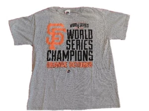 San Francisco Giants Shirt Adult Large Gray Short Sleeve 2014 World Series Tee - Picture 1 of 4
