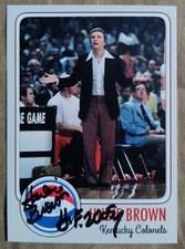 HUBIE BROWN AUTOGRAPHED SIGNED CUSTOM CARD ABA KENTUCKY COLONELS BASKETBALL HOF
