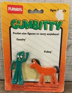 VTG 1988 Playskool Gumbitty Pocket Size Figures Gumby & Pokey Free Shipping - Picture 1 of 7